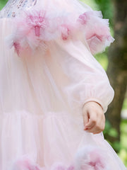 Princess Girls Layered Tutu Dress Romantic Ombre Swing Dress