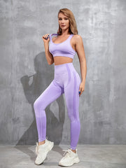 Seamless Sports Bra & High Waist Leggings Set for Women