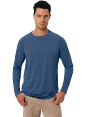 Men's UPF 50 Sun Protection Shirt Active Quick Dry Long Sleeve Rash Guard