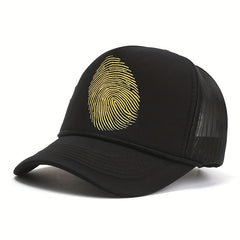 Fingerprint Couple Mesh Cap Sun Protection Baseball Hat Hip hop C