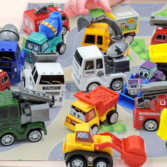 24pcs Holiday Countdown Calendar Excavator Car Christmas Blind Box Gift