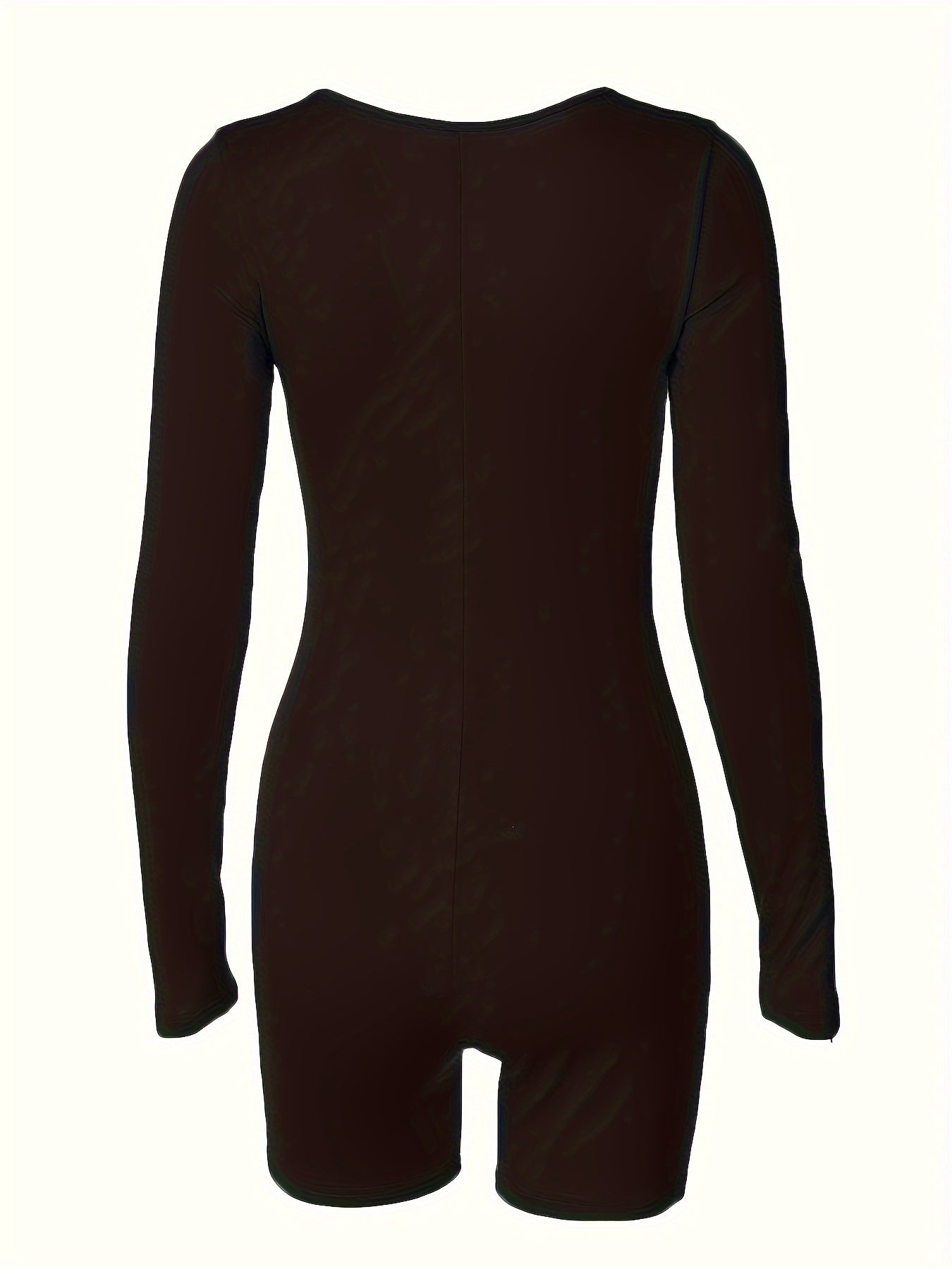Square Neck Sports Long Sleeve Jumpsuit Slim Yoga Romper