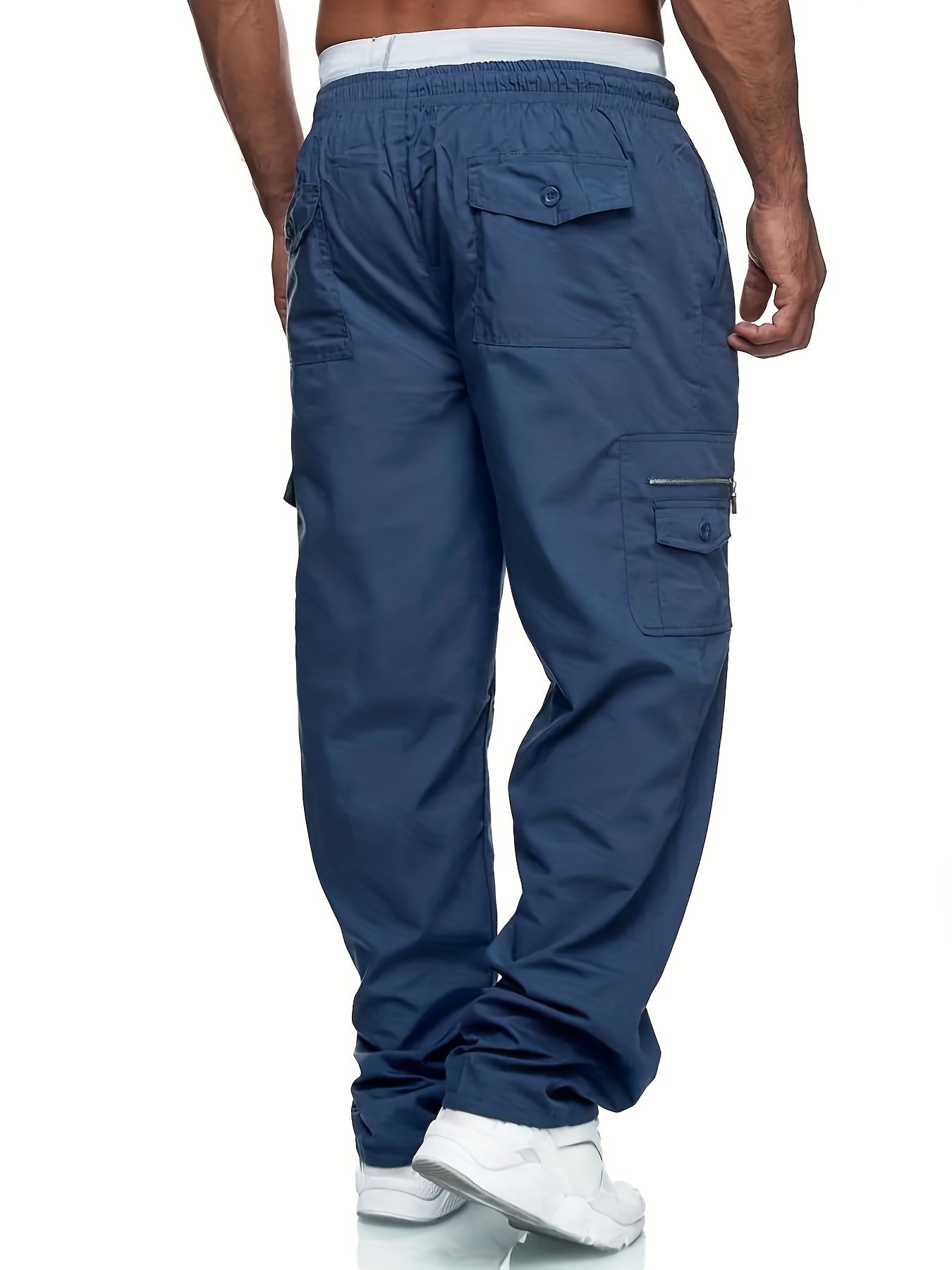 Men's Cargo Pants Relaxed Fit Overalls with Pockets