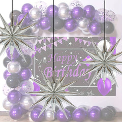 2PCS Star Aluminum Foil Balloon Music Theme Party Supplies