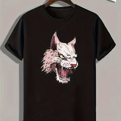 Men's Animal Print Graphic Tee for Summer