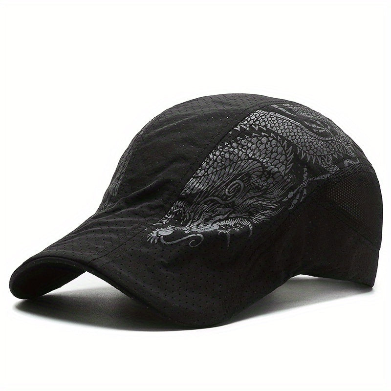 Polyester Quick-drying Dragon Print Baseball Cap Sun Protection Hat