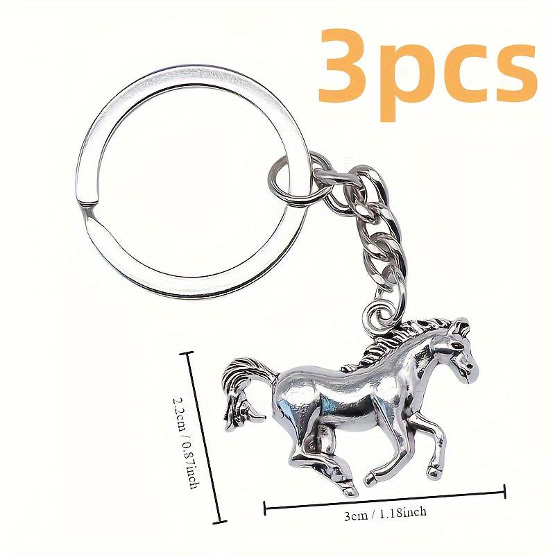 Vintage Horse Pendant Keychain for Women Girls
