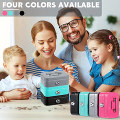 Metal Money Storage Box Locking Lid & Keys Home Dorm