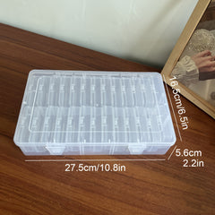 26pcs Plastic Clear Storage Box Organizer Jewelry DIY Art