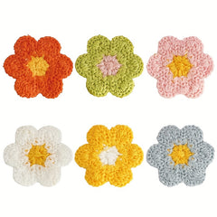 30pcs Flower Embroidery Patches DIY Sewing For Clothes Bags Hat Decoration