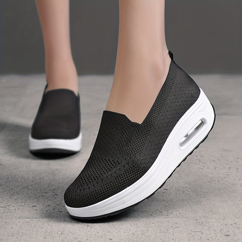 Wedge Slip On Socks Sneakers Lightweight Platform Walking Shoes