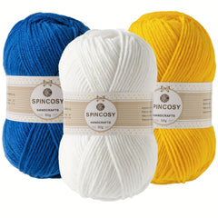 3pcs Mixed Set Crochet Yarn 4 Layers 100 Acrylic Yarn Easy To See Stitch