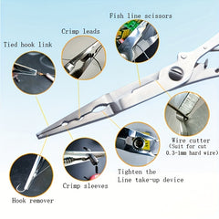 Stainless Steel Fishing Pliers Multifunctional Hook Remover Line Cutter