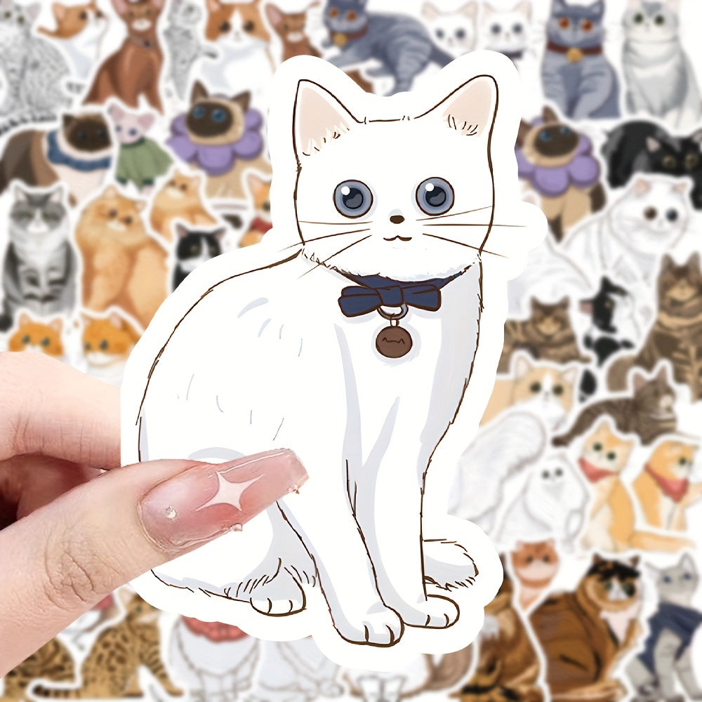 60pcs Cat Series Graffiti Stickers for Laptops Helmets Water Cups DIY Sticker