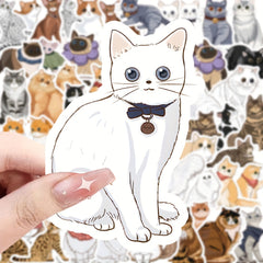 60pcs Cat Series Graffiti Stickers for Laptops Helmets Water Cups DIY Sticker