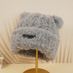 Winter Plush Bear Beanie Hat Panda Ear Warm Hat
