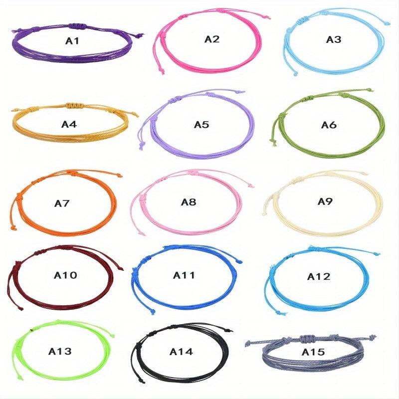 Adjustable Waterproof Bracelet Set Boho Style Colorful Bracelets For Girls