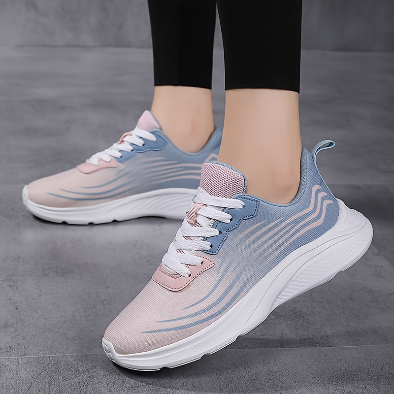 Women's Gradient Soft Running Shoes Non Slip Outdoor Sneakers