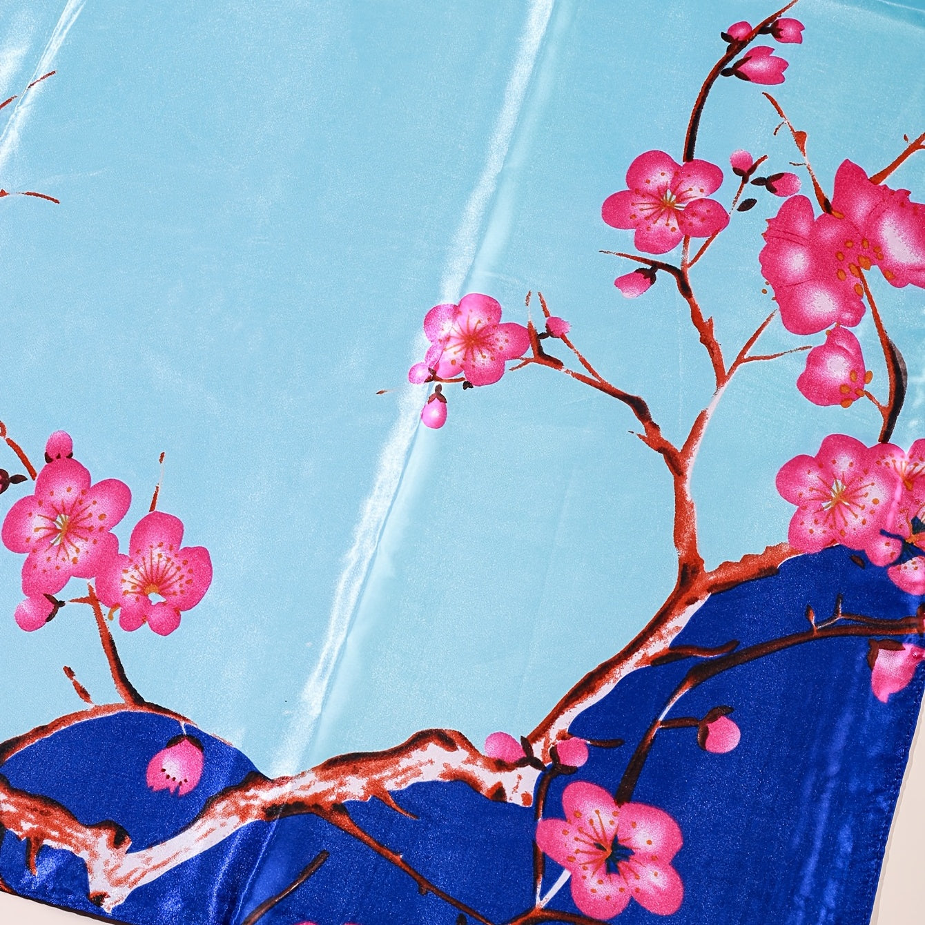 Flower Print Scarf Bandana Head Wrap For Women
