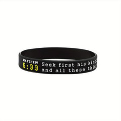 Religious Silicone Bracelet Bible Verse Wristband