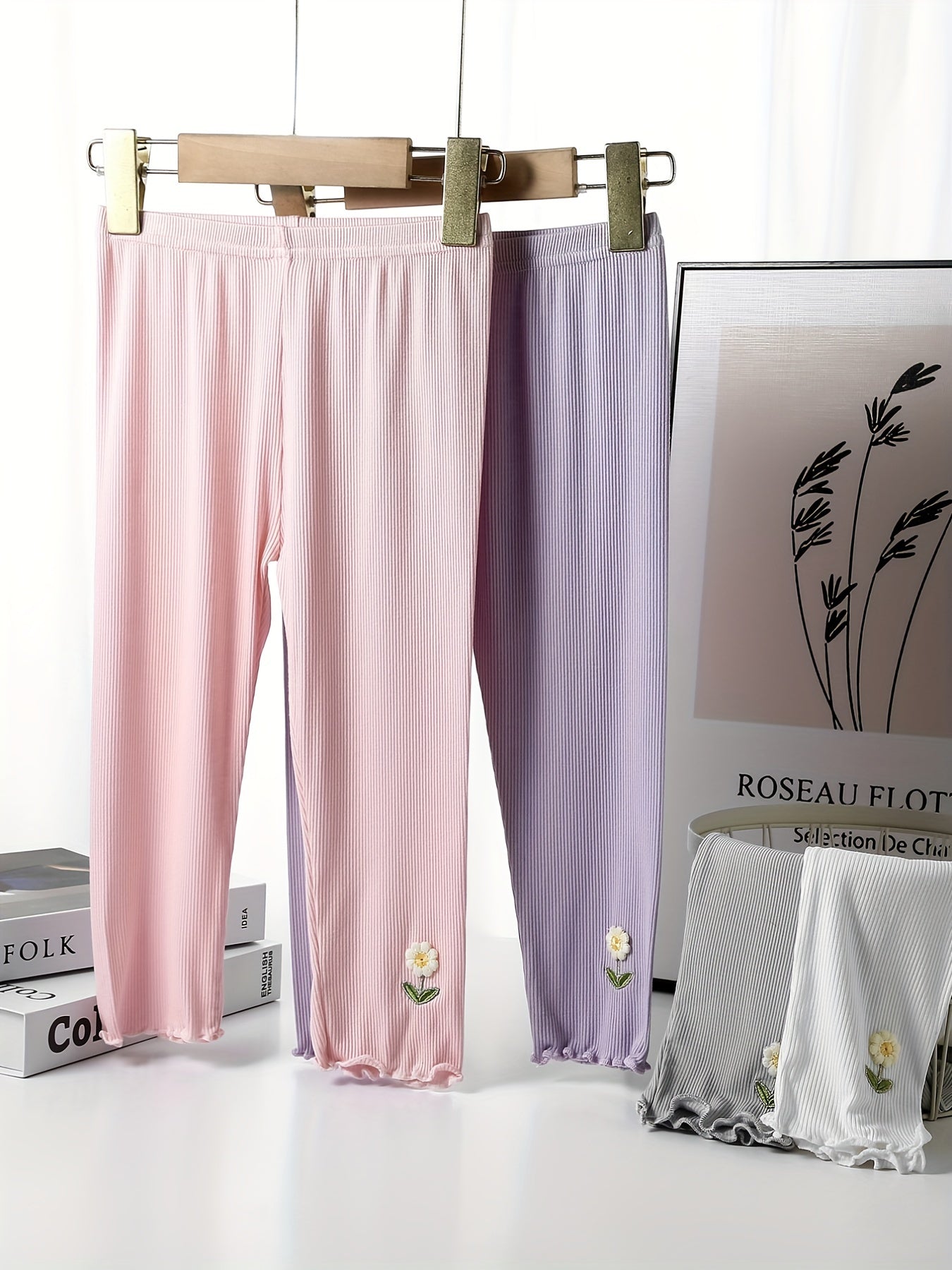 Girls Soft Capri Leggings for Summer - Kids Cropped Pants