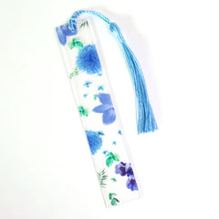 Transparent Acrylic Bookmark Flower Bookmark Student Learning Supplies