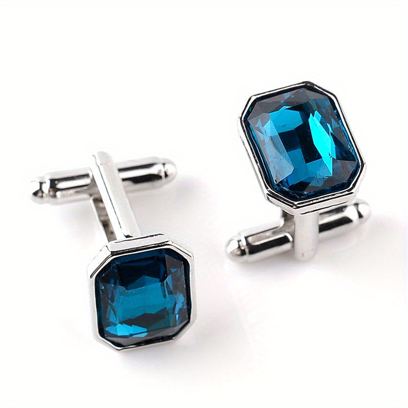 Rhinestone Cufflinks Suit Button Shirt Studs