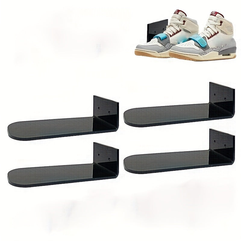 Floating Shoe Display Rack Acrylic Sports Shoes Storage Organizer