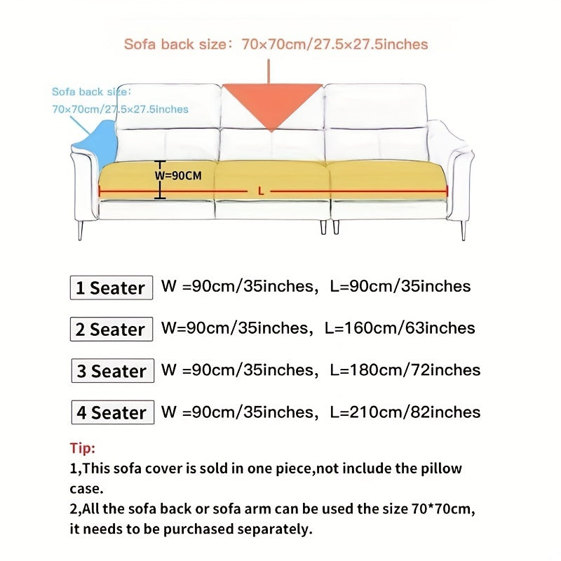 Modern Plush Sofa Slipcover Non Slip Furniture Protector for Bedroom Living Room