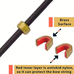 Brass Bowstring Nocking Points 10pcs Enhance Accuracy Consistency