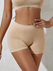 3 Seamless Boyshort Panties Stretch Ribbed Lingerie