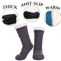 Cozy Fleece-Lined Unisex Fuzzy Socks for Winter Sleep & Daily Wear