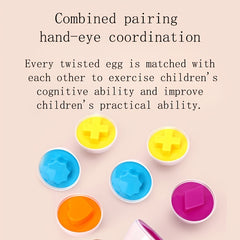 12 Sets of Eggs Shape Matching Puzzle for Early Learning