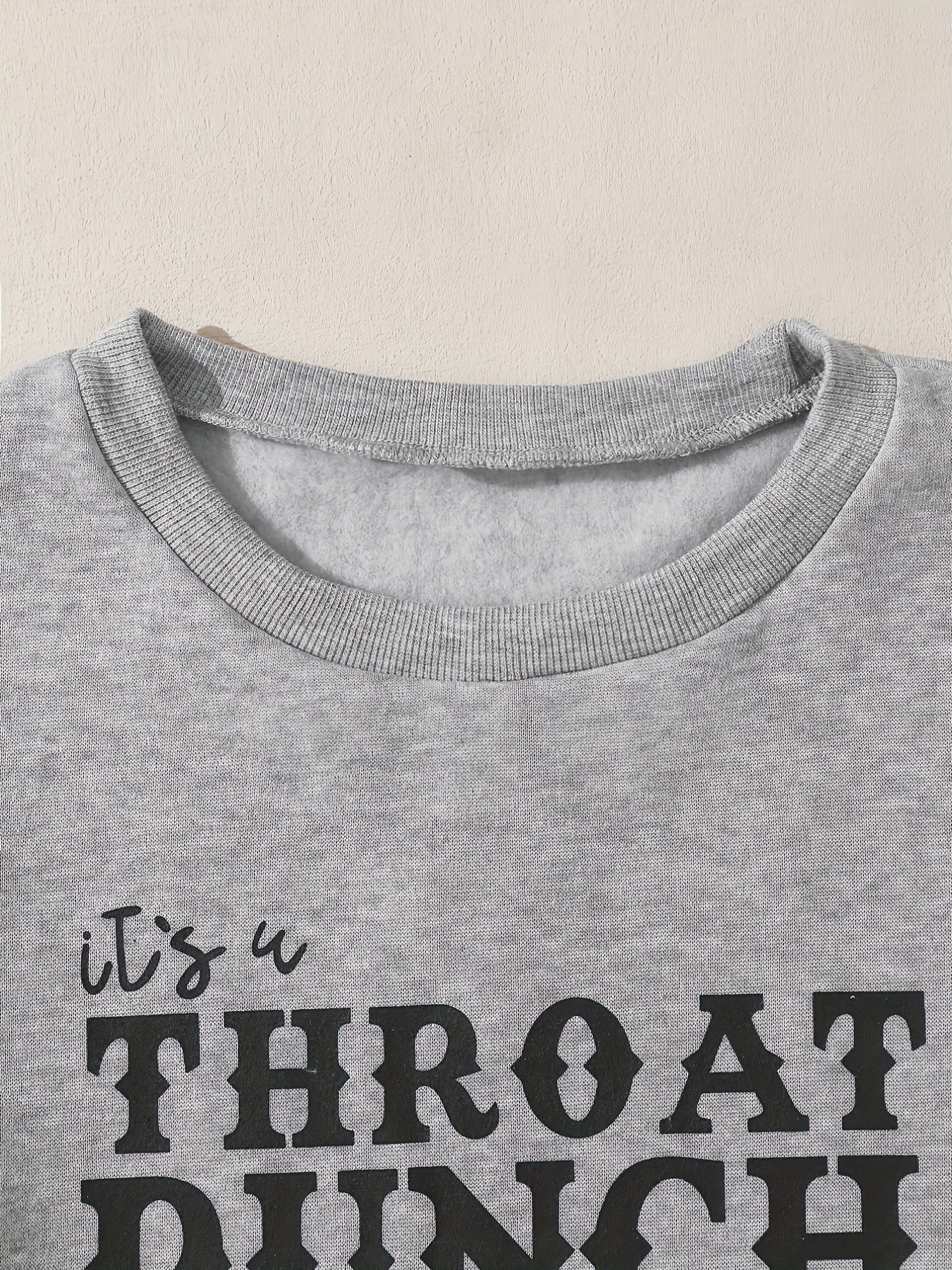 Throat Punch Letter Print Sweatshirt