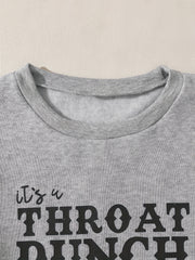 Throat Punch Letter Print Sweatshirt