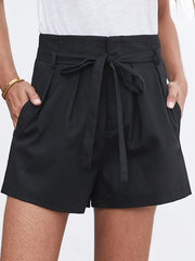 Drawstring Waist Casual Shorts With Pockets