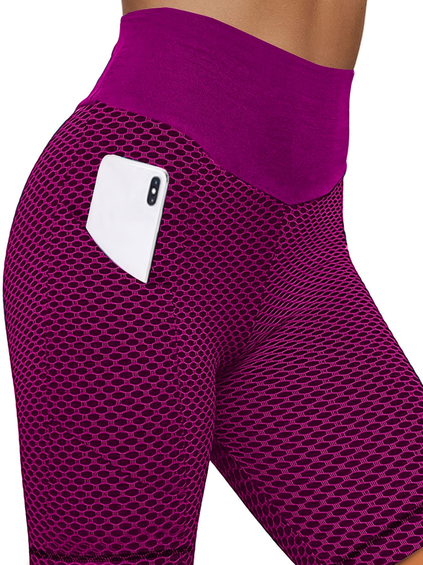Mesh High Waist Butt Lifting Shorts With Pockets for Fitness Yoga