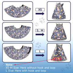 Adjustable Space Dog Graphic Cat Cone Collar