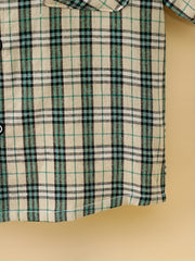Baby Boys Casual Plaid Short Sleeve Button up Shirt