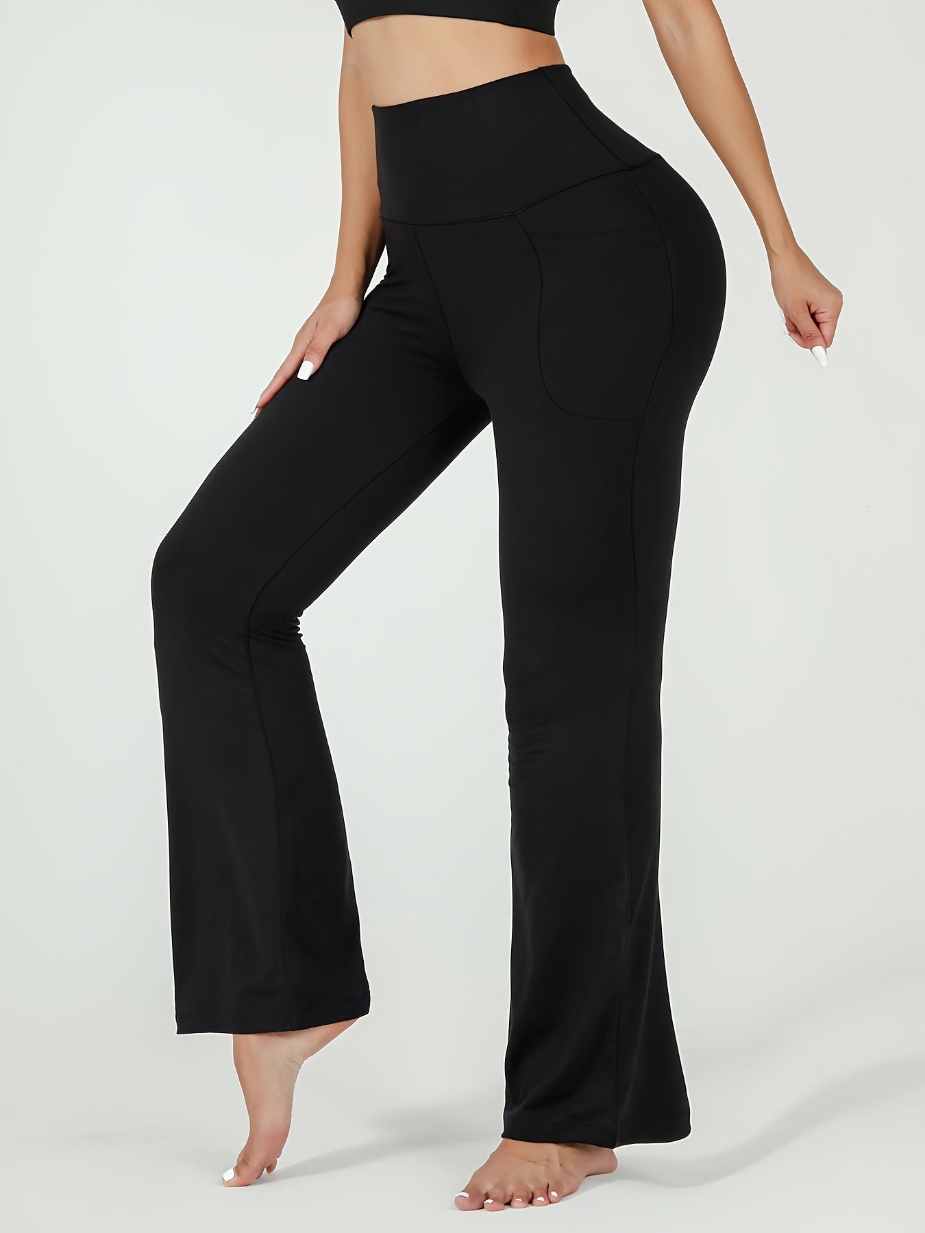 5pcs Women's Flare Pants High Waisted Tummy Control Workout Yoga Leggings