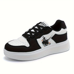 Women's Outdoor Skate Sneakers Lightweight Blocking Low Top Board Shoes