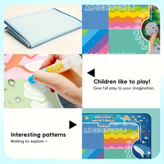Magic Doodle Mat with Alphabet & Numbers, for Kids 3-6 Years