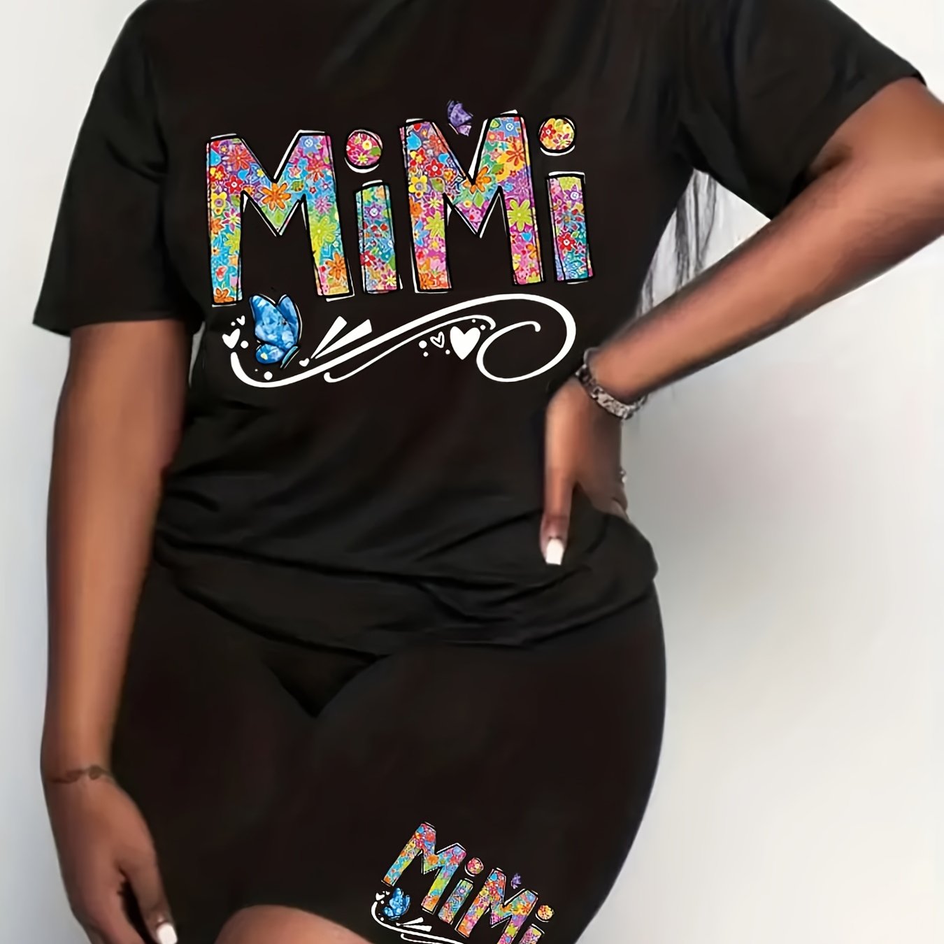 Graphic Print Top & Shorts Set