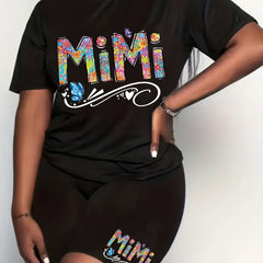 Graphic Print Top & Shorts Set