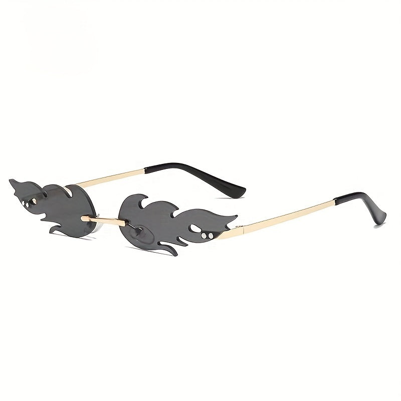 Girls Flame Polygon Sunglasses w/ Case & Cloth