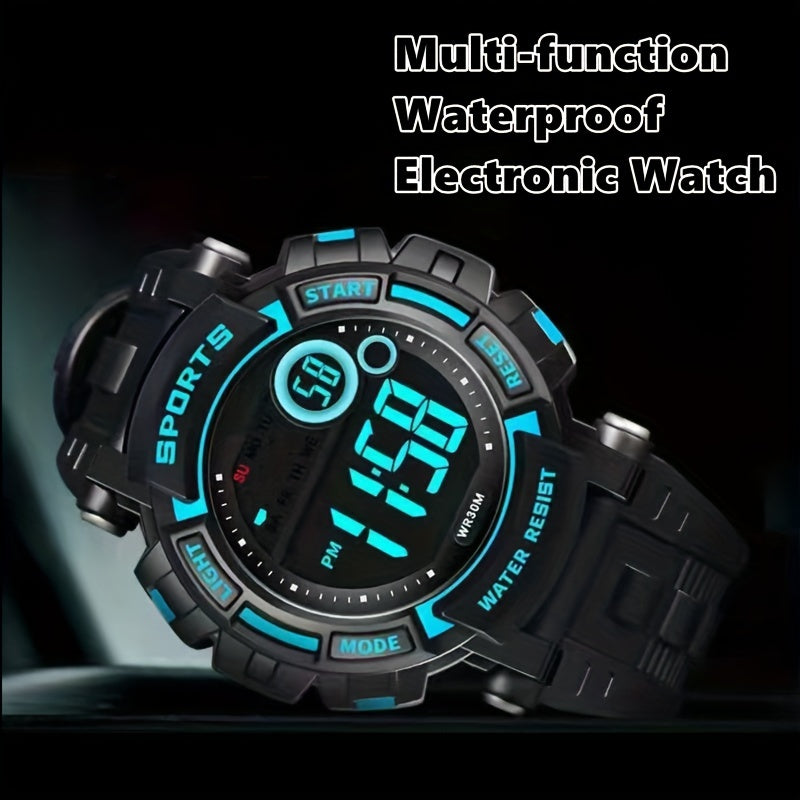 Outdoor Sports Electronic Watch with Function Alarm