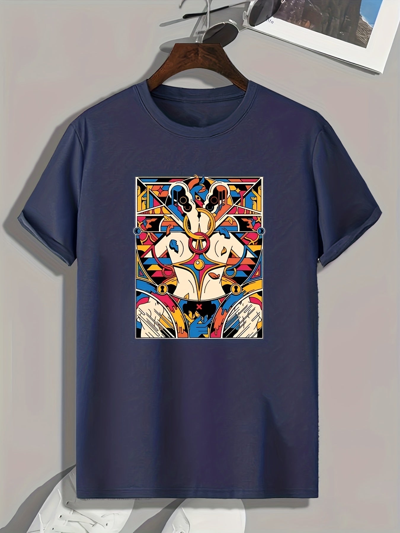 Abstract Painting Print Men's Graphic T-shirt for Summer