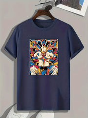 Abstract Painting Print Men's Graphic T-shirt for Summer
