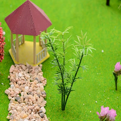 Green Plastic Bamboo Tree Home Decoration Model