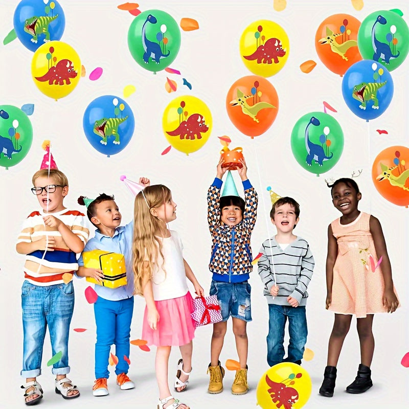 32 60pcs Dinosaur Latex Balloons Set for Parties & Decorations